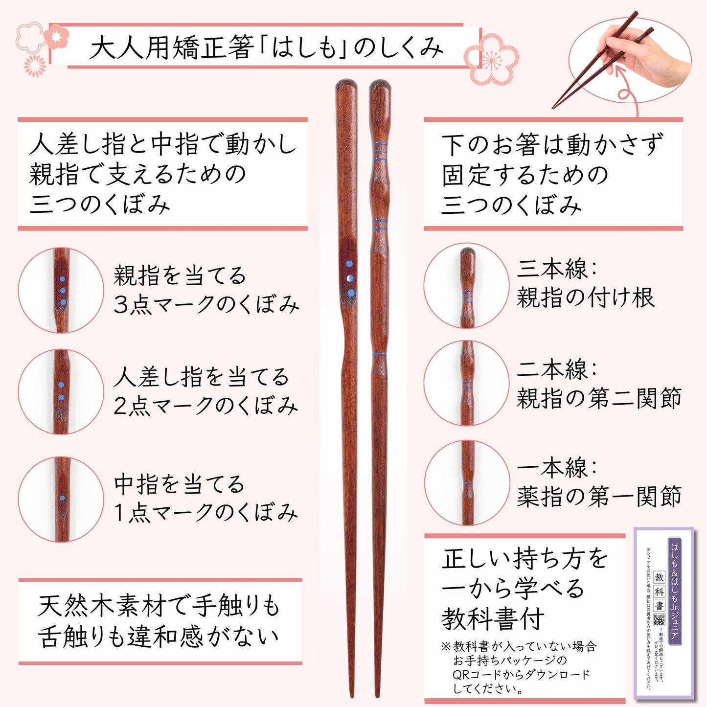 【中学生〜大人まで】大人用矯正箸はしも
