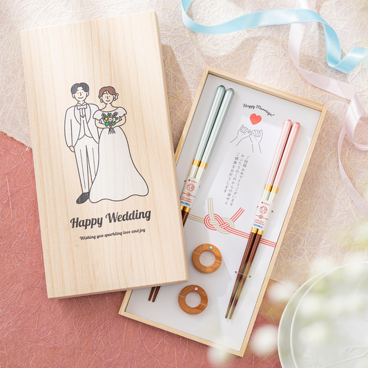 【結婚祝い】夫婦箸と箸置きセット